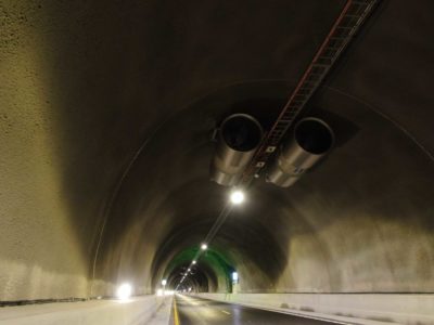 Montasjeramme for ventilator i tunnel